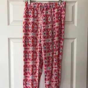 Geometric pink cotton pants
